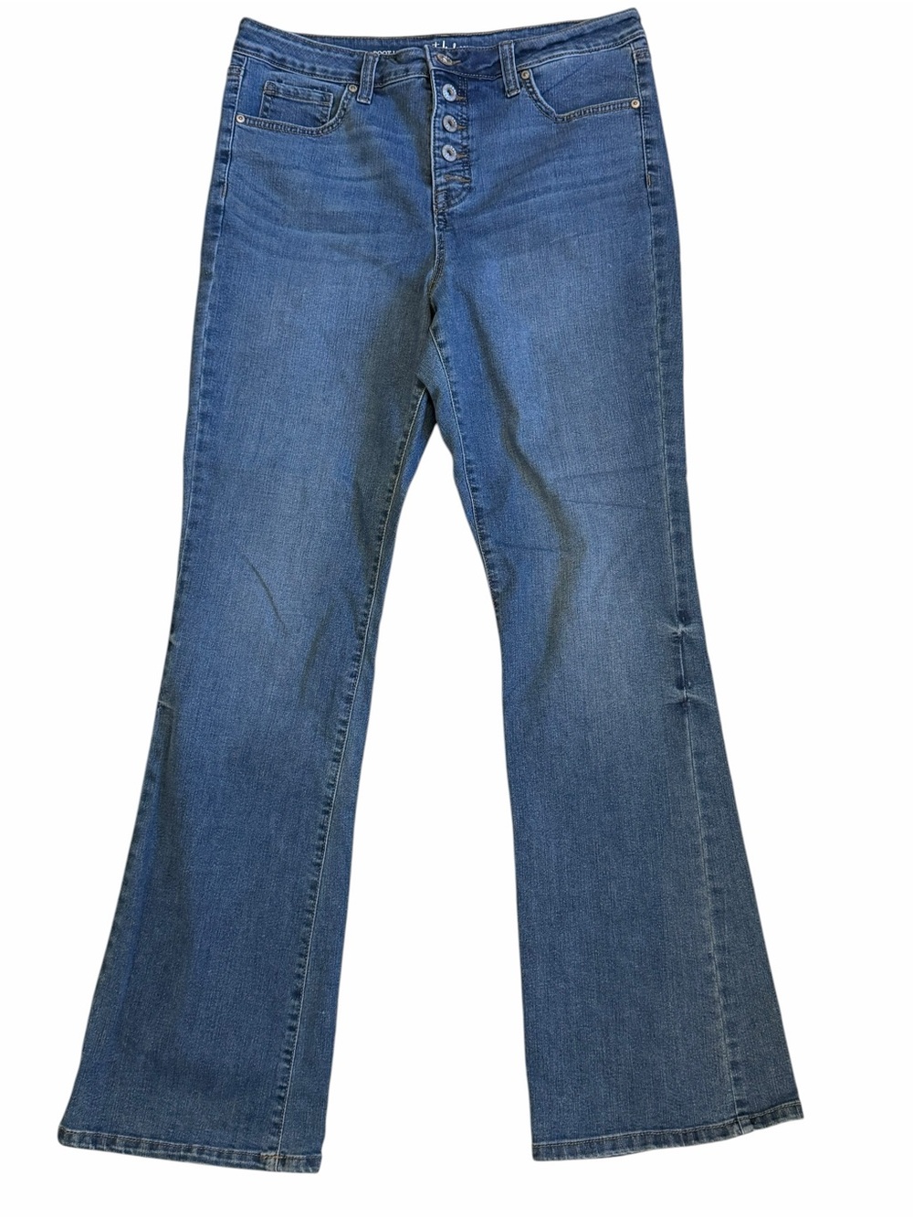 Style & Co. Mid Blue Bootcut Leg Button-Fly Jeans Size 12
